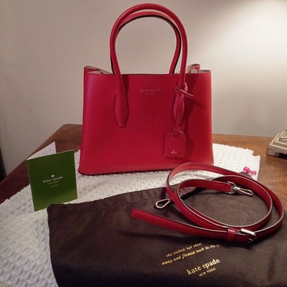 kate spade Handbags - Like New Kate Spade Small Eva Satchel/Crossbody In Red, With Dust Bag